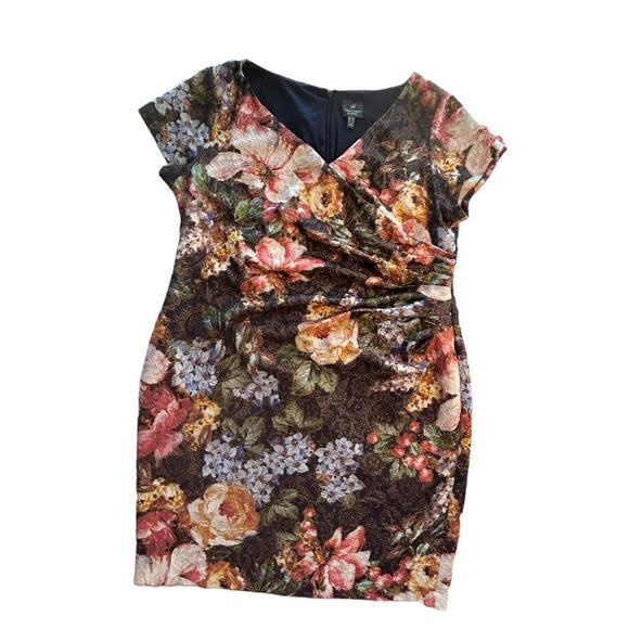 Adrianna Papell Floral Surplice Dress - Size 22 - Picture 15 of 15